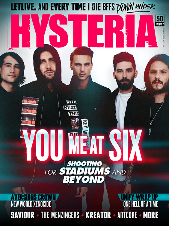 Your Me At Six Cover Stars of Hysteria Issue 50
